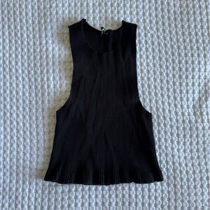 Zara Ribbed Cropped Halter Top